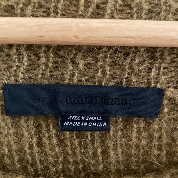 Alexander Wang Oversized Mohair Sweater, Mustard Yellow, XS - Picture 5 of 6